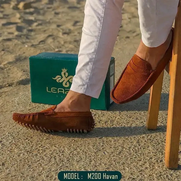Leazus - LEATHER MOCCASIN SHOES - M200 HAVAN