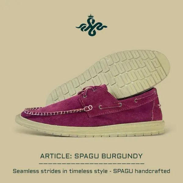 Leazus - Suede Casual Shoes - S-SPagu Burgundy