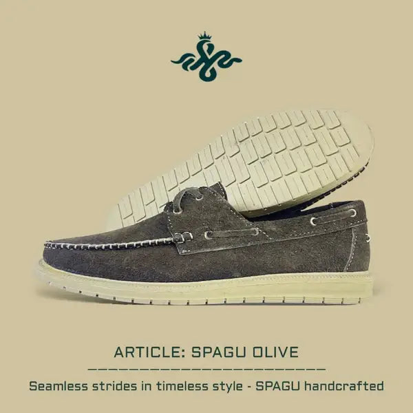 Leazus - Suede Casual Shoes - S-SPAGU Olive