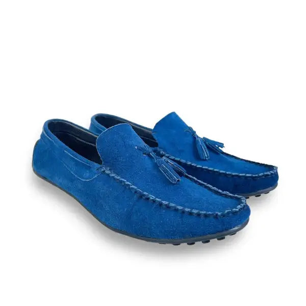 Leazus - LEATHER MOCCASIN SHOES - M-501 BLUE