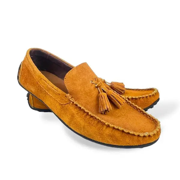 Leazus - LEATHER MOCCASIN SHOES - M-501 HAVAN