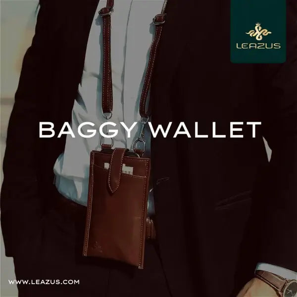 Leazus - Brown - LEATHER BAGGY WALLET