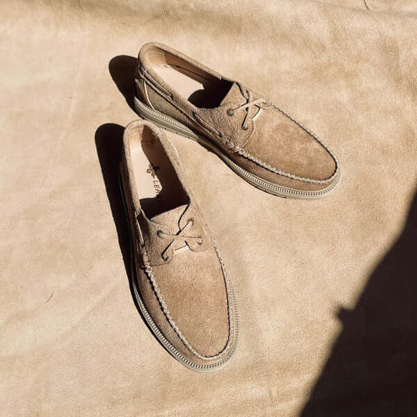 Leazus - Leather Suede Casual Shoes - S-SPAGU BEIGE