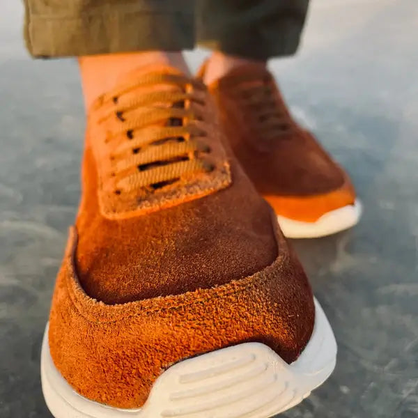 Leazus - S-ORCA SUEDE SNEAKER -HAVANA