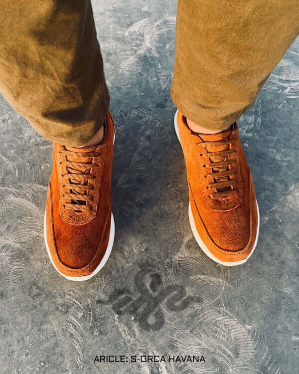 Leazus - S-ORCA SUEDE SNEAKER -HAVANA