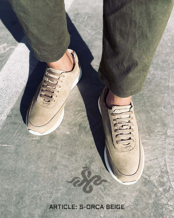 Leazus - S-ORCA SUEDE SNEAKER - BEIGE