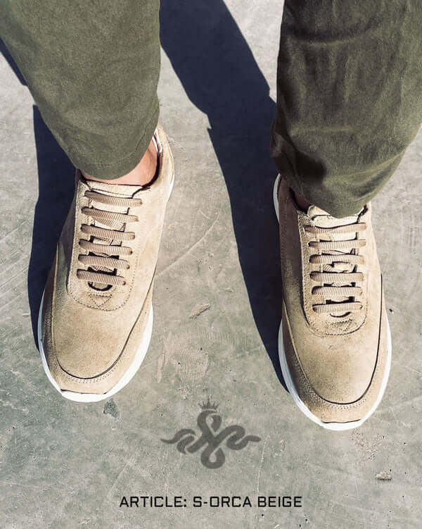 Leazus - S-ORCA SUEDE SNEAKER - BEIGE