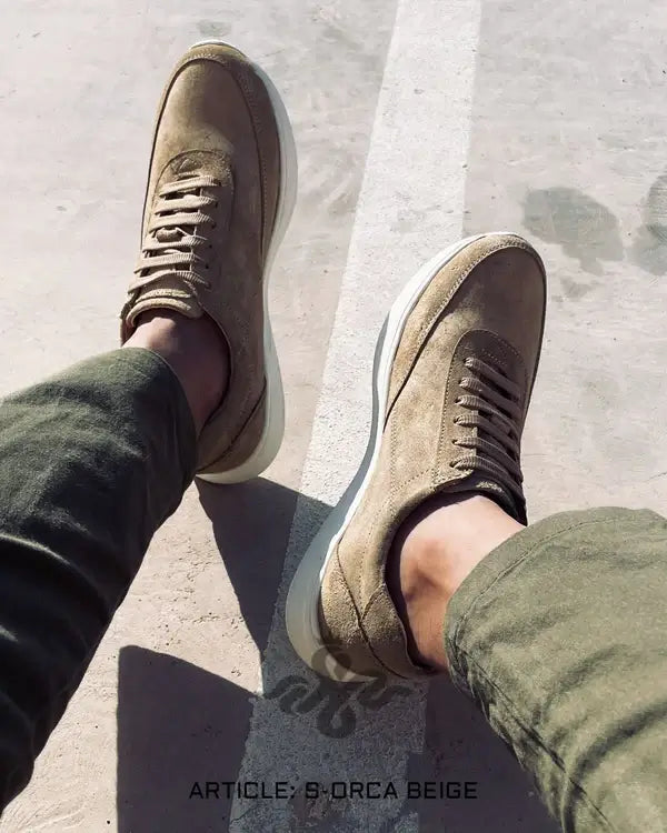 Leazus - S-ORCA SUEDE SNEAKER - BEIGE