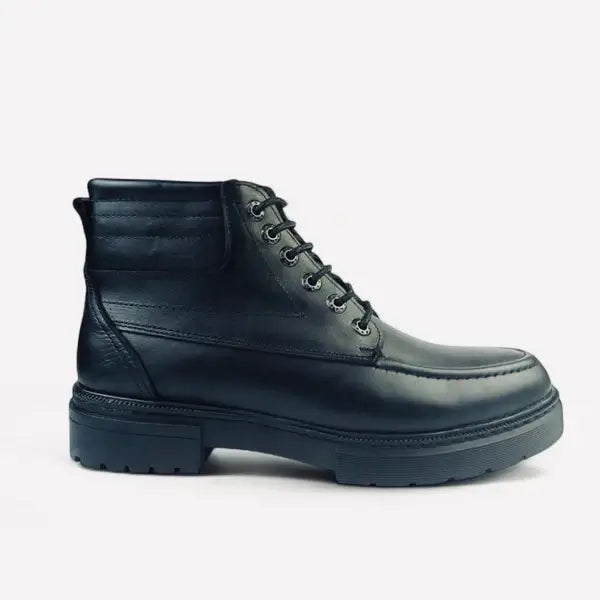 Leazus - Leather Bold Halfboot- 8000 BLACK
