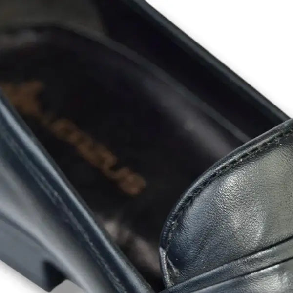 Leazus - Moc toe Classic Black Shoes