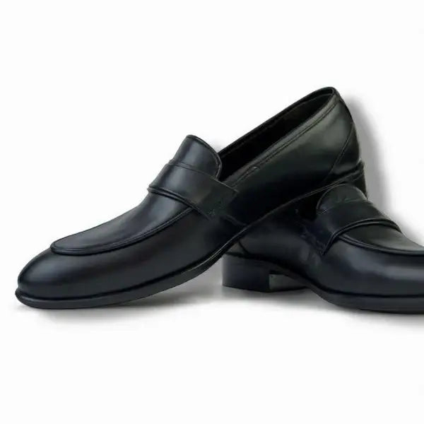 Leazus - Moc toe Classic Black Shoes