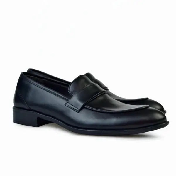 Leazus - Moc toe Classic Black Shoes