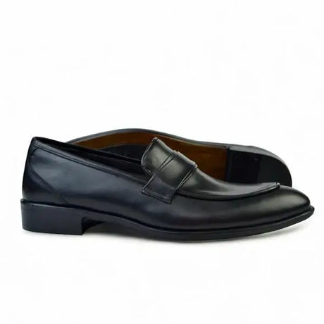 Leazus - Moc toe Classic Black Shoes