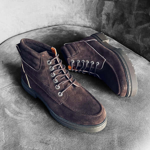 Leazus - Suede Bold Halfboot - SN-8000 BROWN