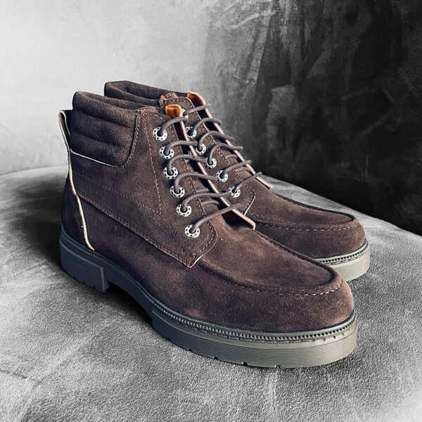 Leazus - Suede Bold Halfboot - SN-8000 BROWN