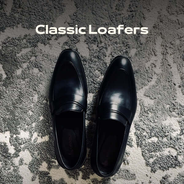 Leazus - Moc toe Classic Black Shoes