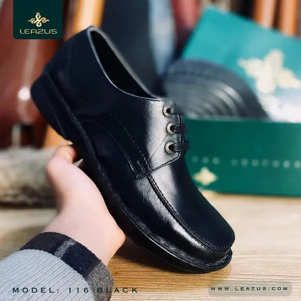 Leazus - leather Smart Casual Shoes - 116 black