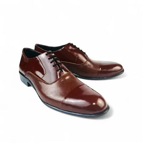 Leazus - Vernis Derby shoes - MS-503 Burgundy