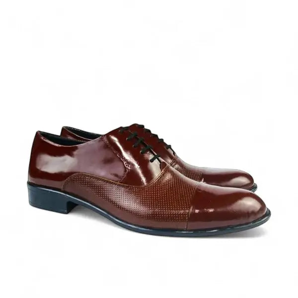 Leazus - Vernis Derby shoes - MS-503 Burgundy