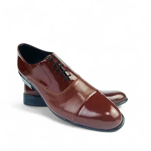 Leazus - Vernis Derby shoes - MS-503 Burgundy