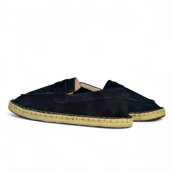 Leazus - Leather Cangro Espadrilles - Black