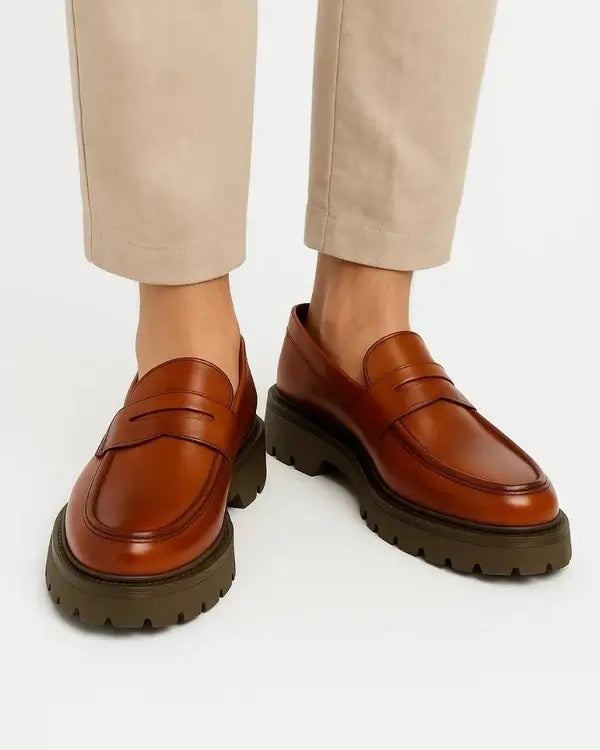 Leazus - Elite - Chunky Loafer - Havana