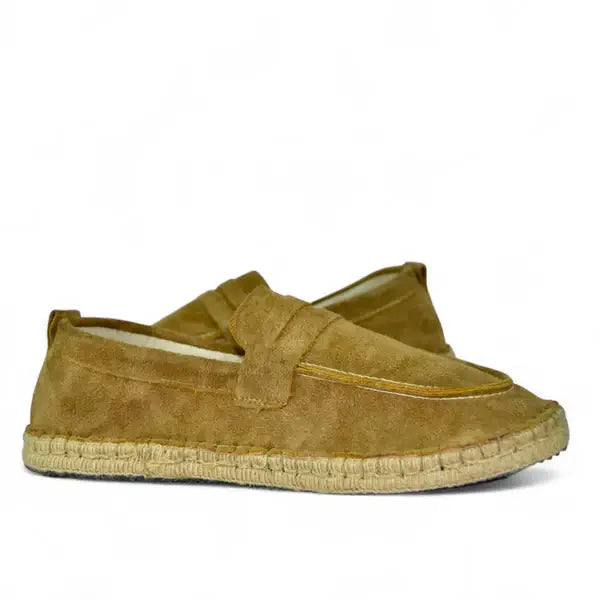 Leazus - Leather Cangro Espadrilles - Camel
