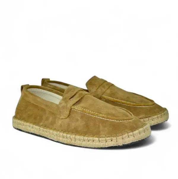Leazus - Leather Cangro Espadrilles - Camel