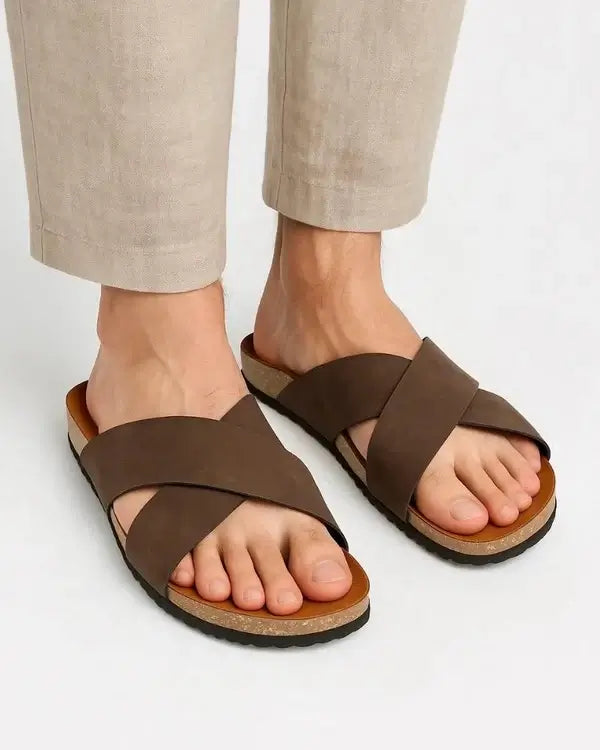 Leazus - Leather SnapX Sandal - Brown