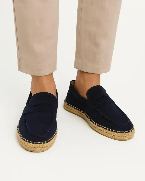 Leazus - Leather Cangro Espadrilles - Black