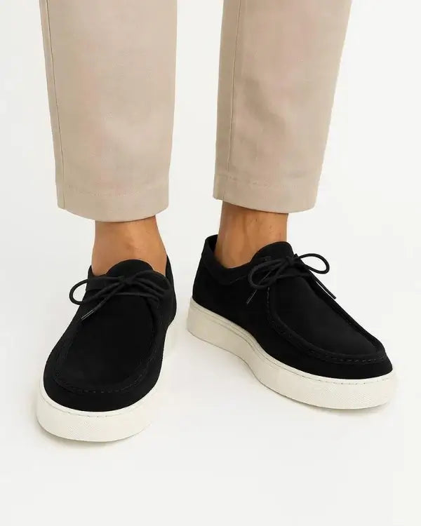 Leazus Flexlite Shoes - Suede Black