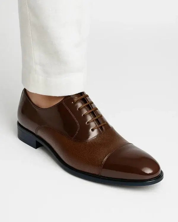 Leazus - Vernis Derby shoes - MS-503 Brown