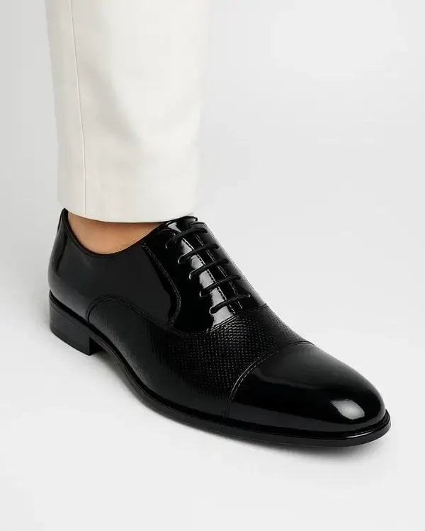 Leazus - Vernis Derby shoes - MS-503 Black