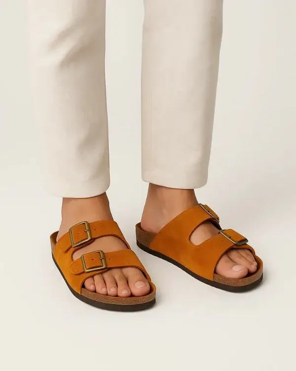 Leazus - Leather SnapDue Sandal - Havana