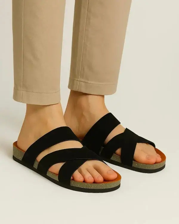Leazus - Leather SnapXtra Sandal - Black