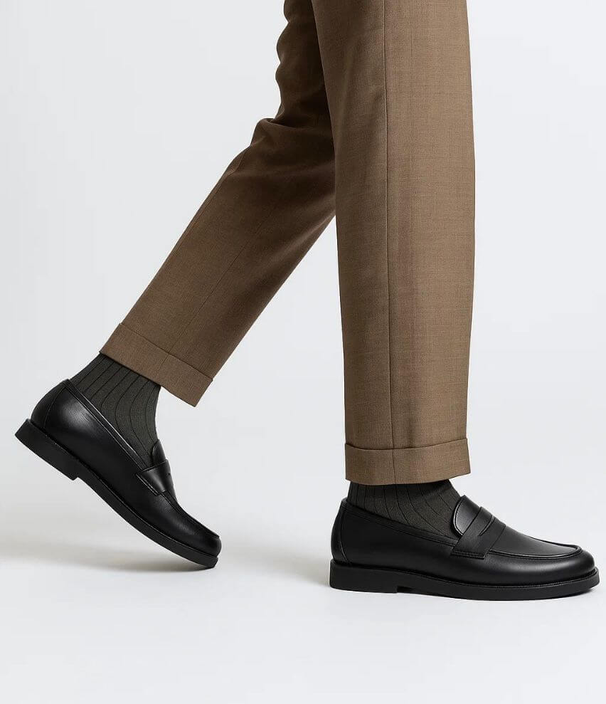 Leazus - Leather College Loafer - Black