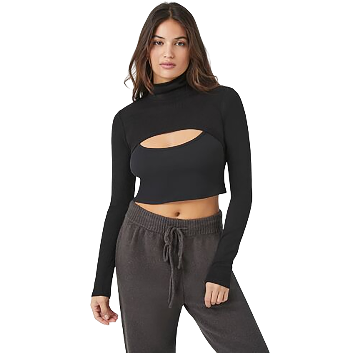 فوريفر 21 - توب بأكمام طويله للنساء - بيعت من قبل اف اي جي