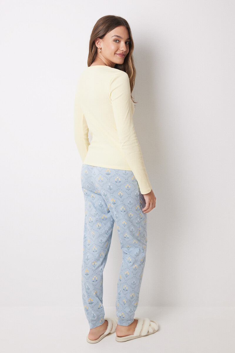 Women Secret - Long Flowers Printed Pajamas Set for women - Sold by FIG