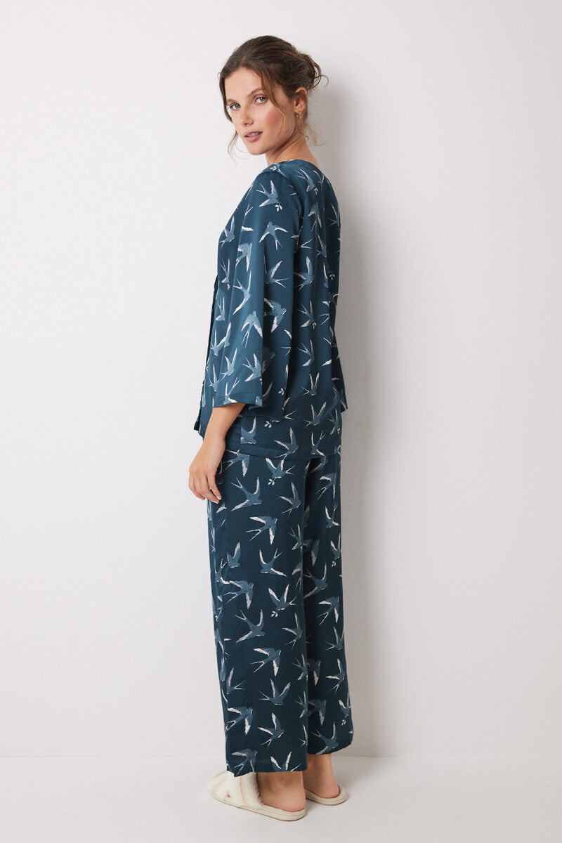 Women Secret - Long Bird Print Pajamas Set for women - Sold by FIG