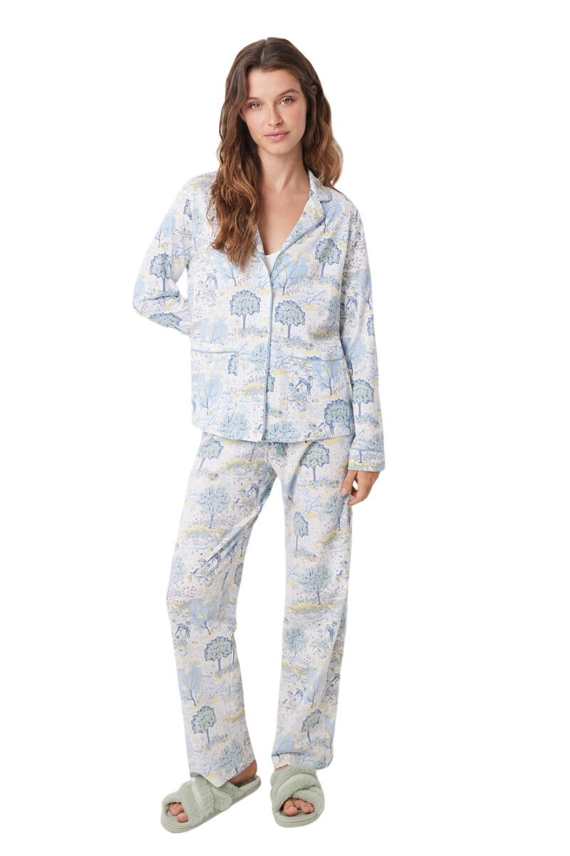 Women Secret - Long Landscape Printed Pajamas Set for women - Sold by FIG