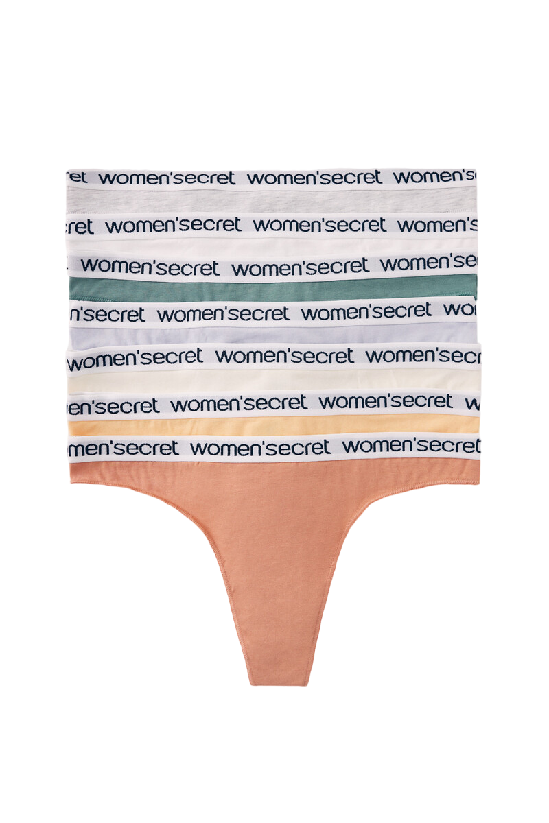 Women Secret - 7-Pieces Natural-Tone Thongs for women - Sold by FIG