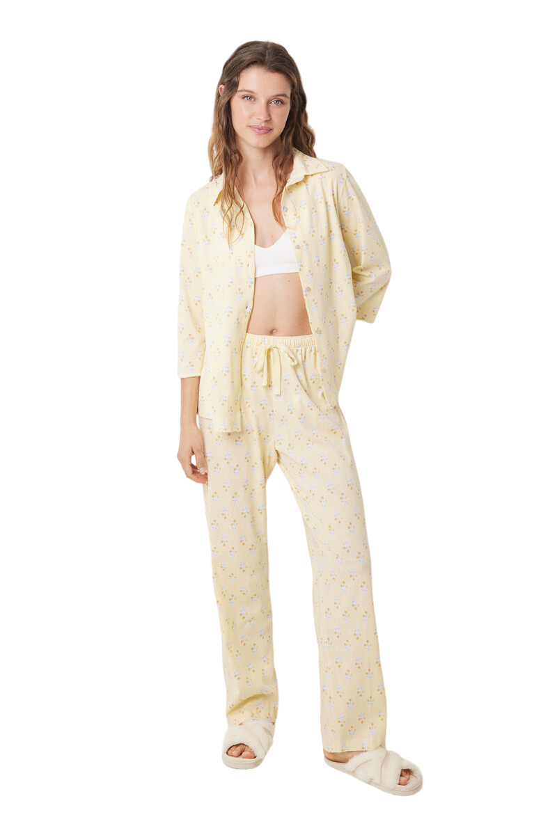 Women Secret - Long Printed Flowers Pajamas Set for women - Sold by FIG
