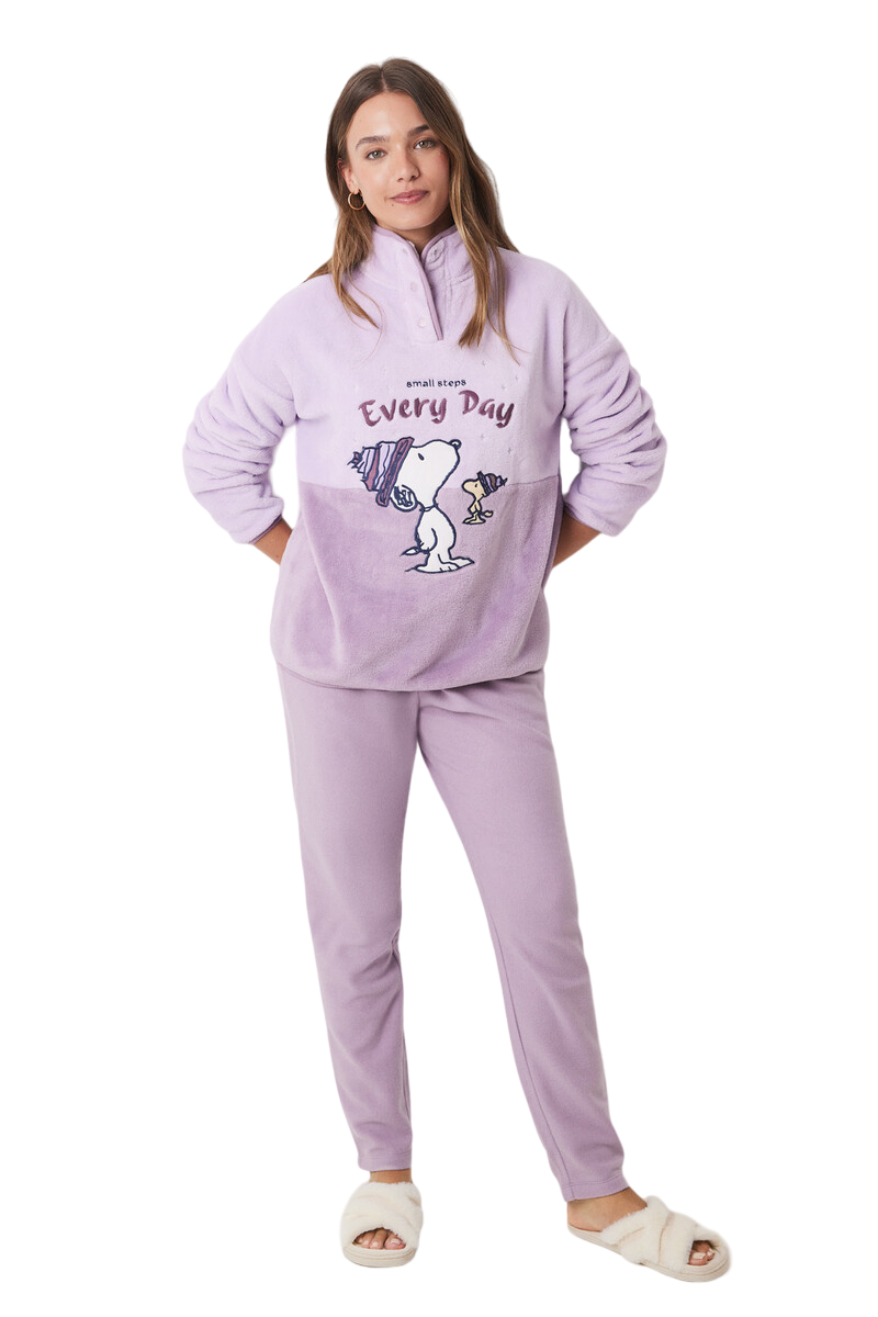 Women Secret - Snoopy Long Fleece Pajamas for women - Sold by FIG