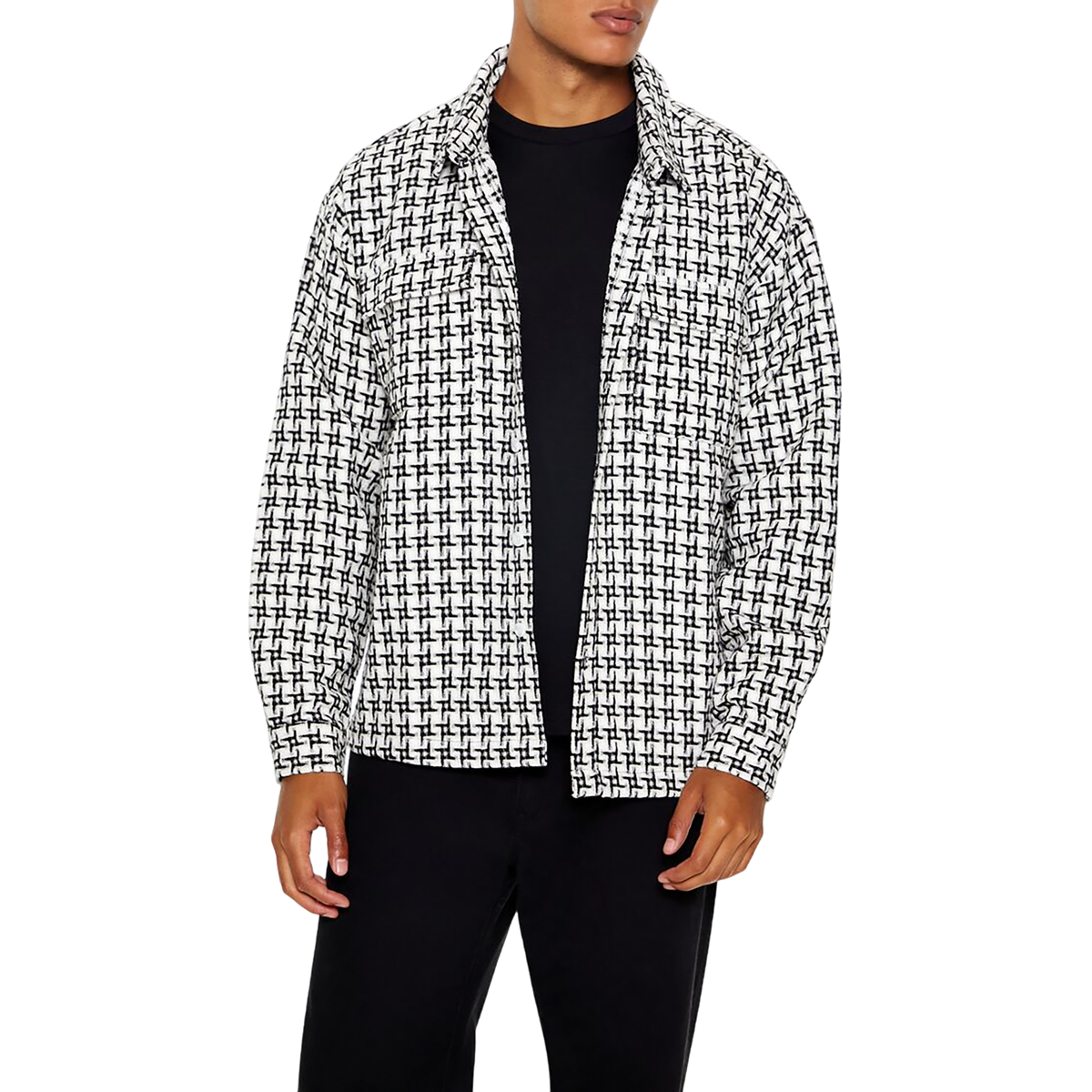 فور ايفر 21 - قميص طويل الأكمام بأزرارللرجال - بيعت من قبل اف اي جي