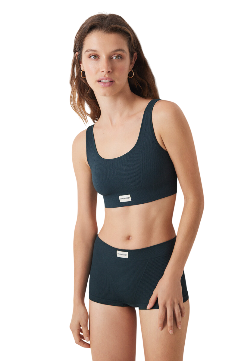 Women Secret - Seamless Triangle Crop Top for women - Sold by FIG