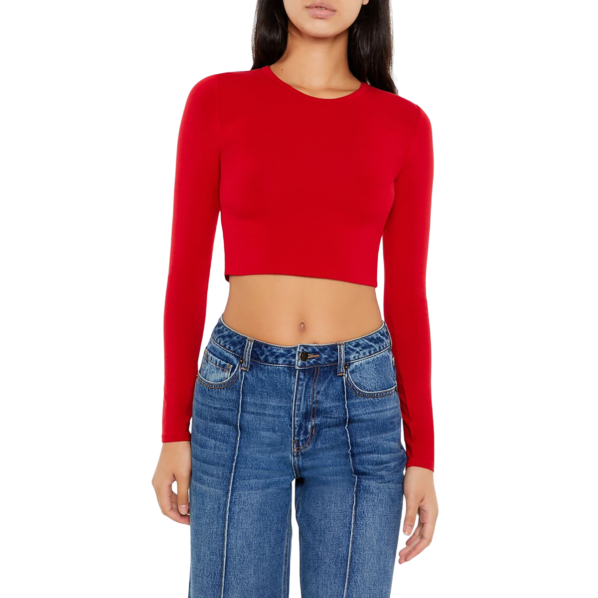 فور ايفر 21 - بلوزة قصيرة من القطن للنساء - بيعت من قبل اف اي جي