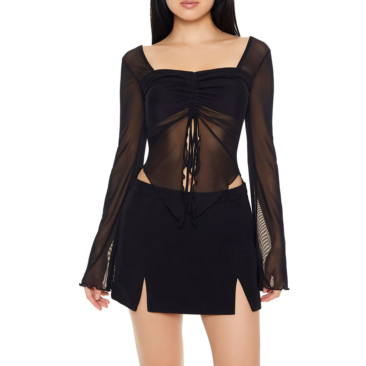 فور ايفر 21 - بلوزة شفافة للنساء - بيعت من قبل اف اي جي