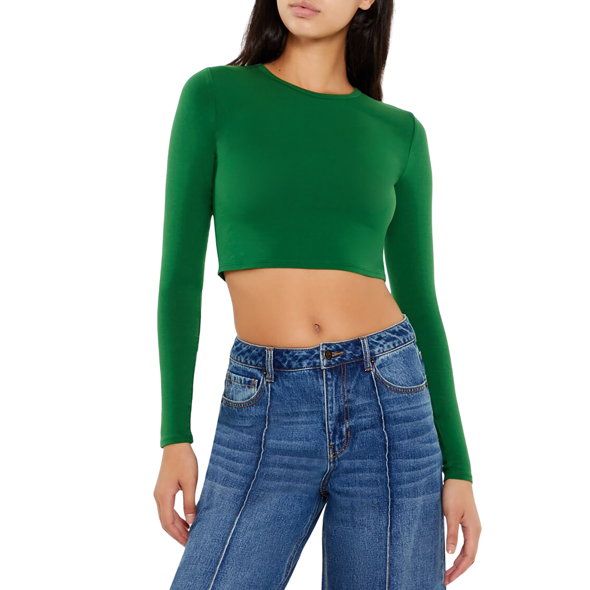 فور ايفر 21 - بلوزة قصيرة من القطن للنساء - بيعت من قبل اف اي جي