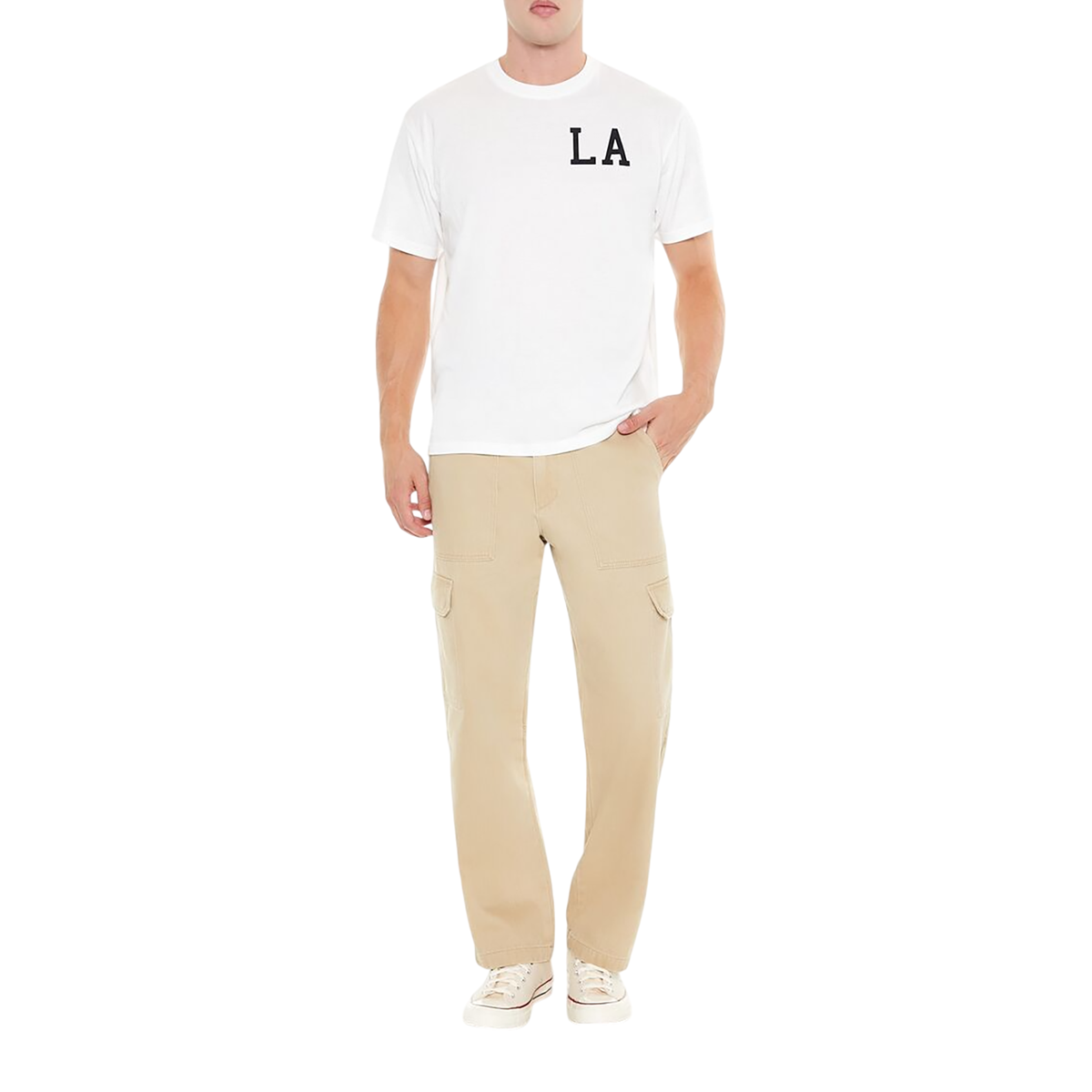 فور ايفر 21 - بنطال كارجو مستقيم للرجال - بيعت من قبل اف اي جي