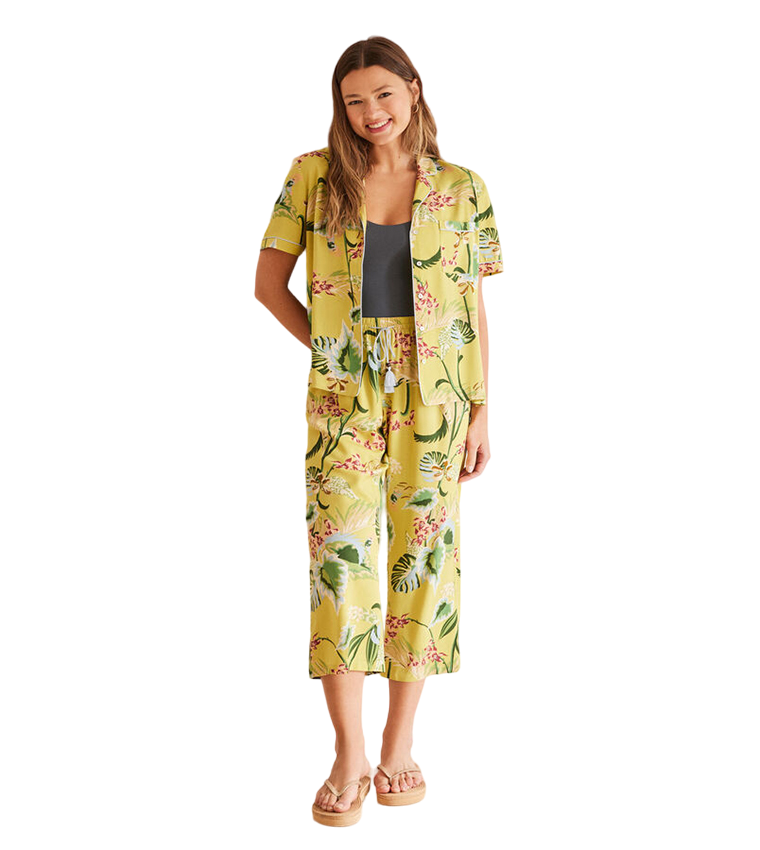 Women Secret - Classic Tropical Printed Pajamas Set for women - Sold by FIG